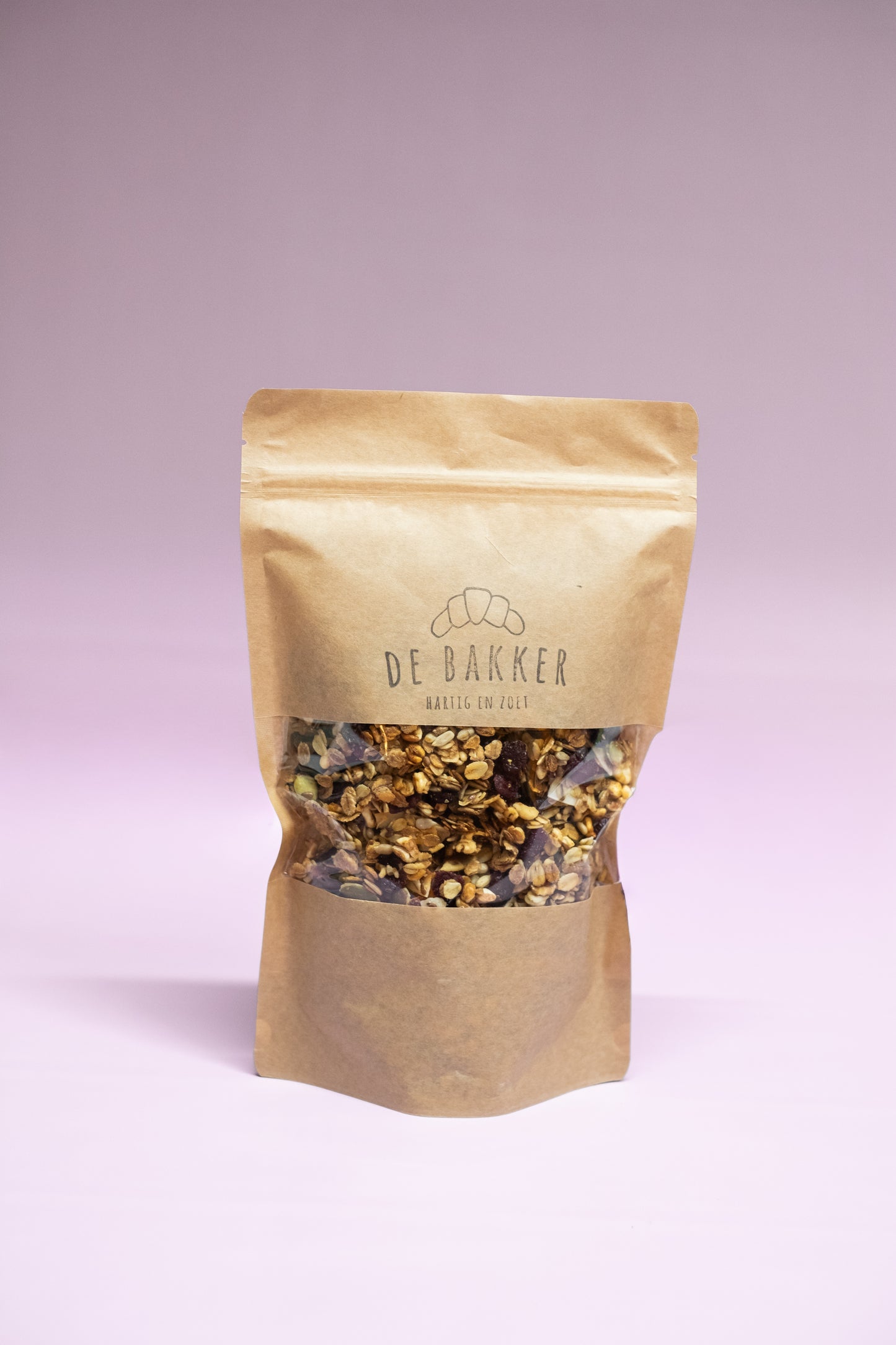 Huisgemaakte granola met cranberry's 750gr (NIEUWE VERPAKKING)