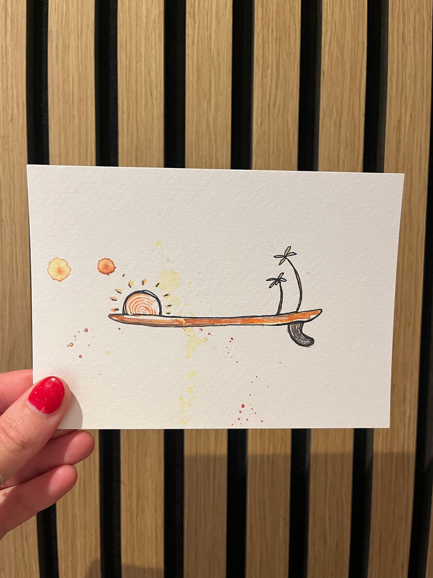 Kaart surfboard - Linda Koster