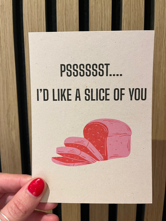 Kaart PSSST i like a slice - De Bakker