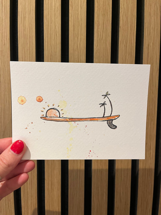 Kaart surfboard - Linda Koster